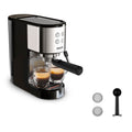 Krups Precision manuelle Siebträgermaschine mit Mahlwerk, Barista Kaffeemaschine mit intuitiver Bedienfläche, Pre-Infusion-Einstellungen, Espressomaschine mit Dampfdüse, schnelles Aufheizen, XP801T10