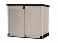 Keter Store-it-out Pro Mülltonnenbox, 145.5x82x123cm, Robuste Abfallbehälter-Lösung, 1200L, Wetterfest, Grau/Schwarz, UV-beständiges Polypropylen, Abschließbar