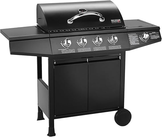 Taino Basic BBQ Gas Barbecue Grill Trolley mit Side Cooker – Produktbeschreibung: