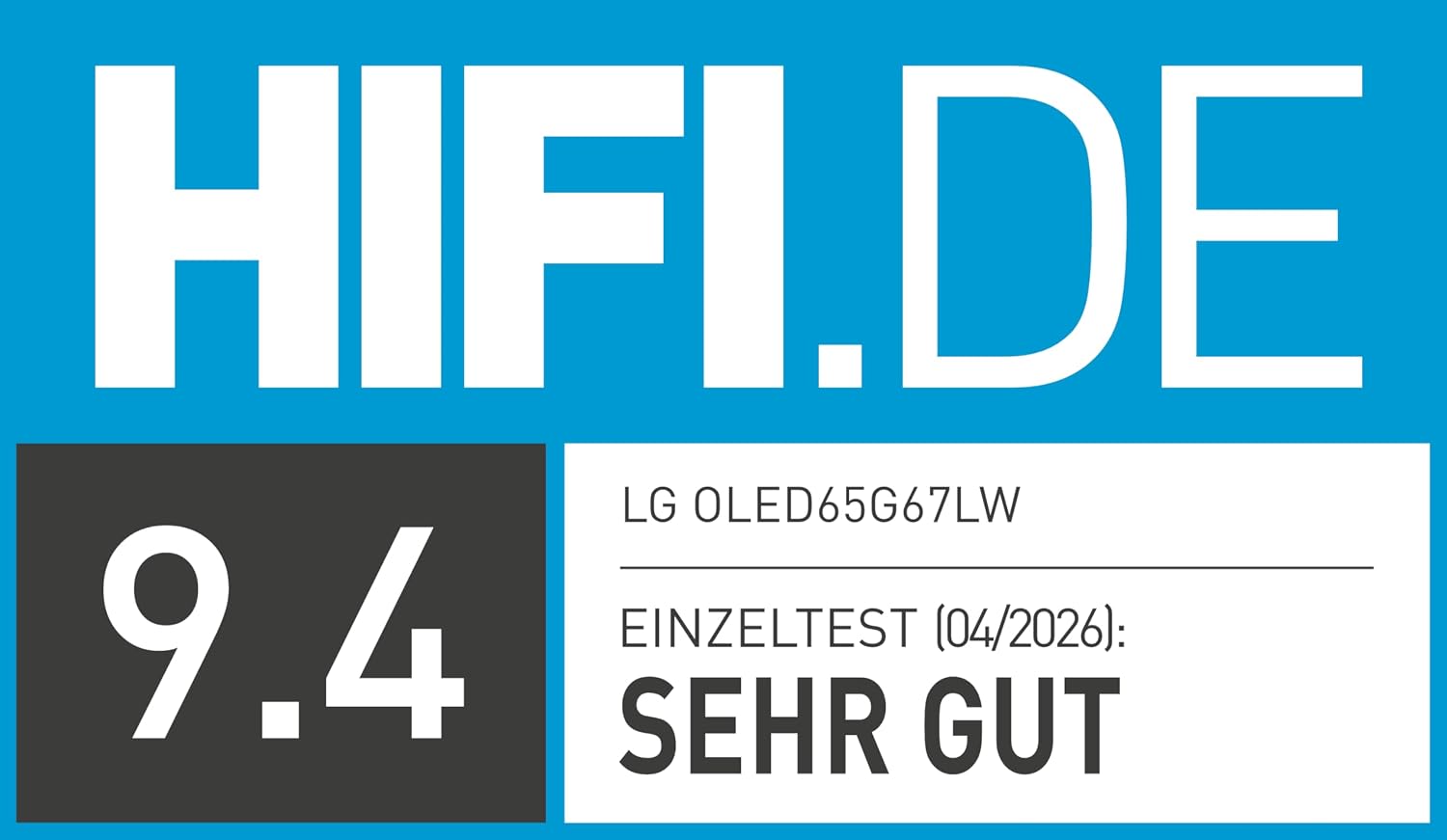 LG OLED65G67LW TV 65 Zoll, 4K OLED Evo AI, α11 Gen3 Prozessor, webOS 26, 120Hz, VRR bis zu 165Hz, Modelljahr 2026, Energieklasse E