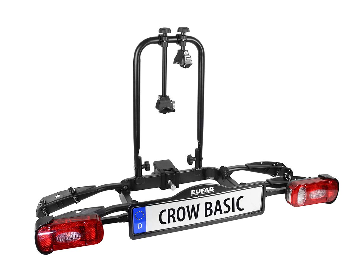 EUFAB 11582, Fahrradträger Crow Plus erweiterbar, Schwarz