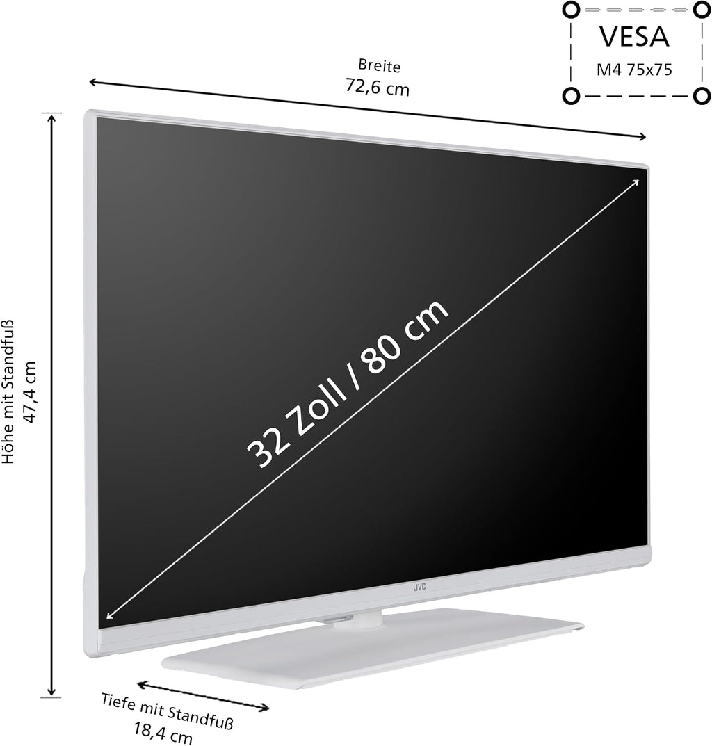JVC Fernseher 32 Zoll Smart TV powered by TiVo (Full HD, HDR, Triple-Tuner, 6 Monate HD+ inkl.) LT-32VF5355W