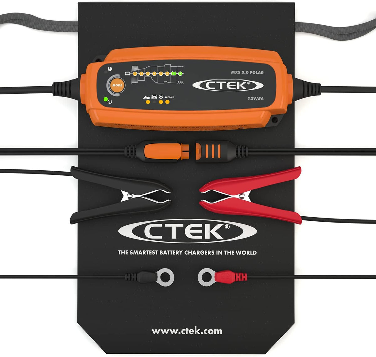 CTEK 5.0 Polar, Batterieladegerät 12V Für Extreme Kälte, Erhaltungsladegerät, Intelligentes Ladegerät Auto Und Motorschlitten, Batteriepfleger Mit Entsulfatierungsprogramm Und Rekonditionierungsmodus