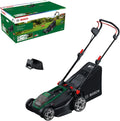 Bosch Akku-Rasenmäher ROTAK18V2-43 (Schnittbreite: 43 cm, Schnitthöhe: 30-75 mm, 50 l Stoff-Grasfangkorb, Mulchstopfen, ohne Akku)