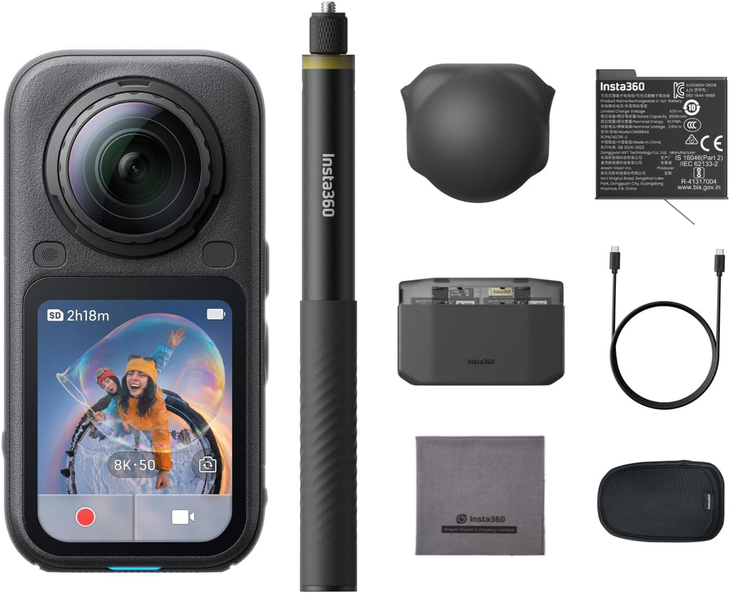 Insta360 X6 Essentials Bundle - 8K 360 Degree Camera with 1/1.1" Sensors