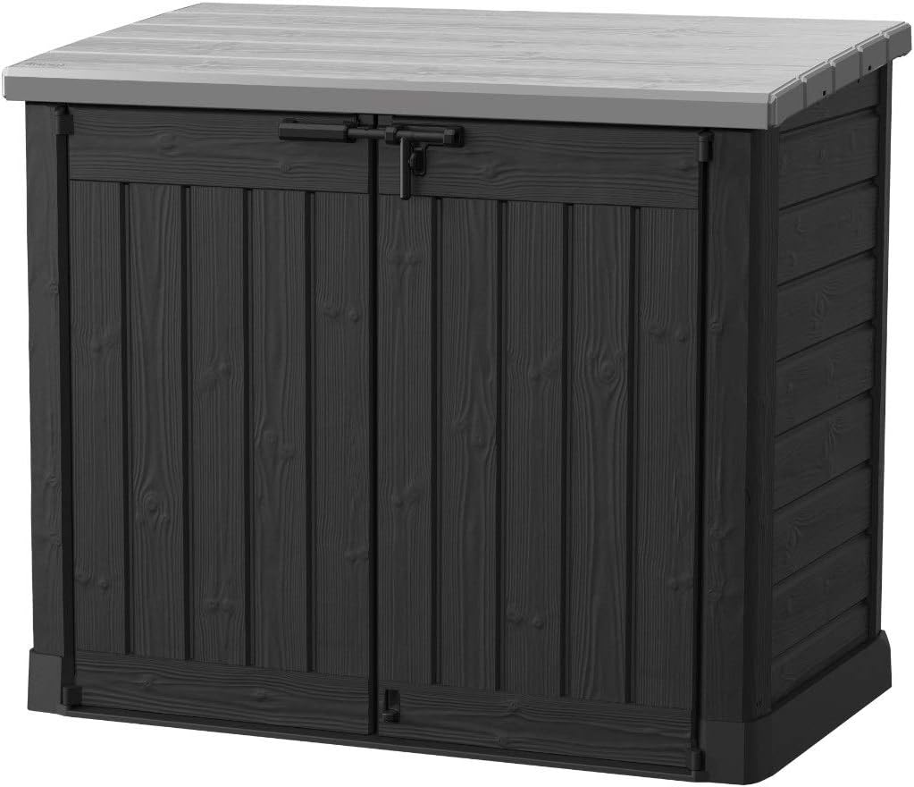 Keter 17199416 Mülltonnenbox Store it Out Max, Schwarz, 1.200L