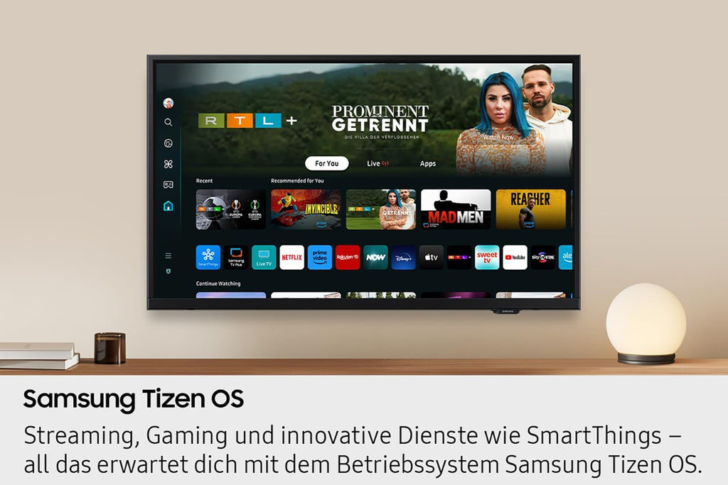 Samsung Full HD F6009F 32 Zoll (81 cm) LED Flachbildfernseher, PurColor-Technologie, HDR, Object Tracking Sound Lite, Knox Security, One UI Tizen, Smart TV, Unbegrenzt kostenlose Inhalte