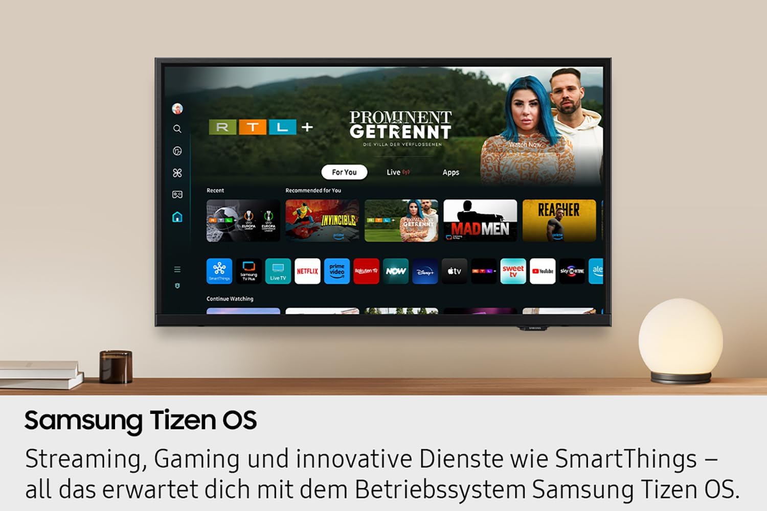 Samsung Full HD F6009F 32 Zoll (81 cm) LED Flachbildfernseher, PurColor-Technologie, HDR, Object Tracking Sound Lite, Knox Security, One UI Tizen, Smart TV, Unbegrenzt kostenlose Inhalte