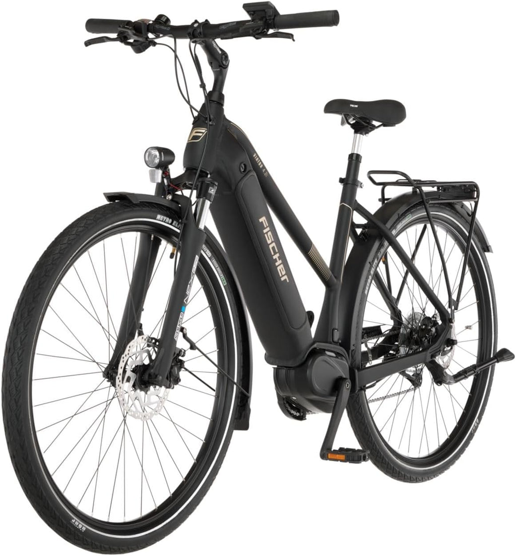 Fischer E-Bike Trekking VIATOR 4.2i Active Electric Bicycle for Men and Women, RH 50, Mid Motor 80 Nm, 36 V Battery