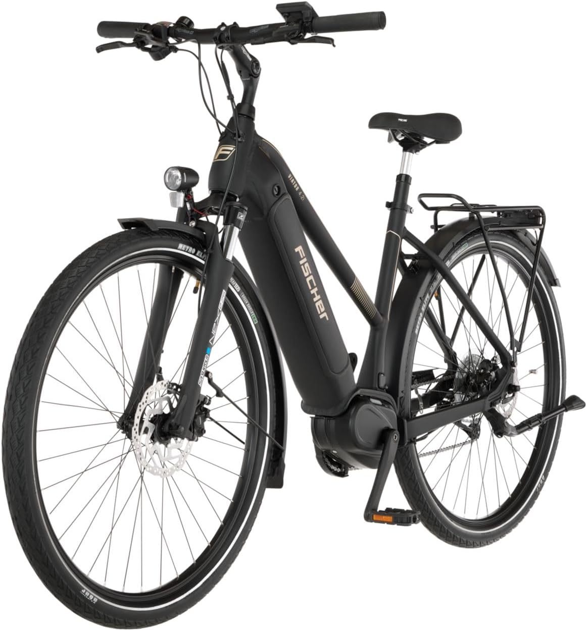 Fischer E-Bike Trekking VIATOR 4.2i Active Electric Bicycle for Men and Women, RH 50, Mid Motor 80 Nm, 36 V Battery