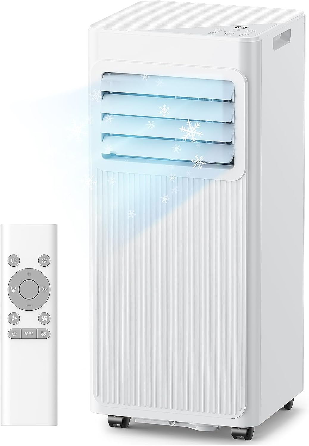 7000 BTU Portable Air Conditioner, 4-in-1 Air Conditioning Unit with Dehumidifier, Fan & Sleep Mode, Quiet 24H Timer, Cools up to 28 m² (300 sq.ft) for Bedroom Office Bright White [Energy Class A]