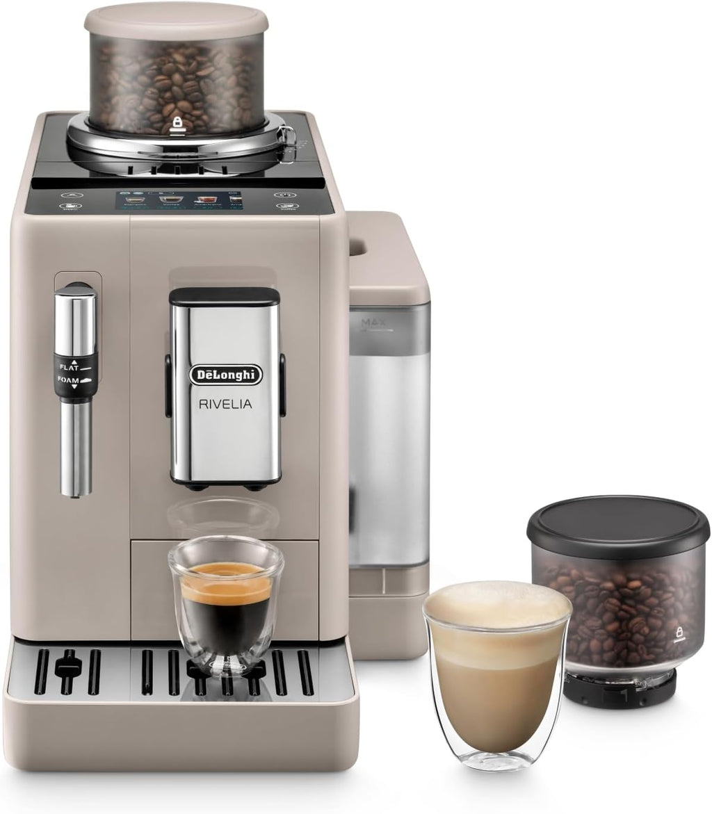 De'Longhi Rivelia - Kaffeevollautomat 8 Getränke Beige