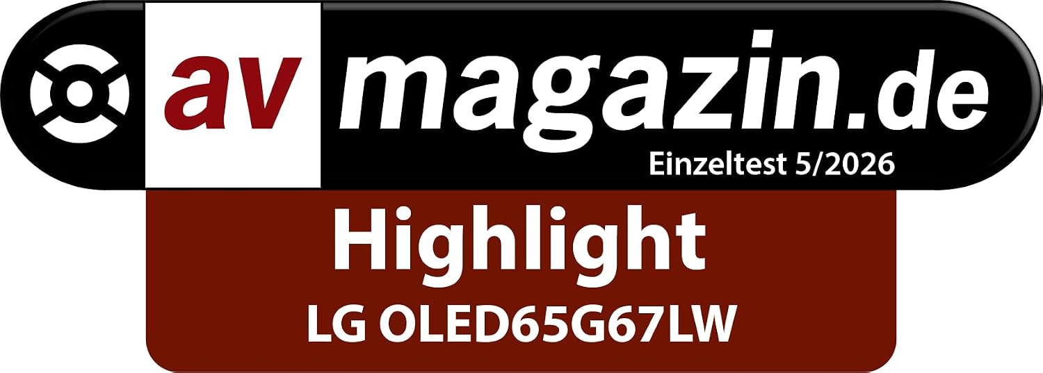 LG OLED65G67LW TV 65 Zoll, 4K OLED Evo AI, α11 Gen3 Prozessor, webOS 26, 120Hz, VRR bis zu 165Hz, Modelljahr 2026, Energieklasse E