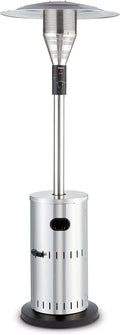 Enders® Terrassenheizer Gas SOLID Edelstahl, Gas-Heizstrahler 5800, Heizpilz mit stufenloser Regulierung, Turbo-Brenner, höhenverstellbar, Transporträder, Umkippsicherung