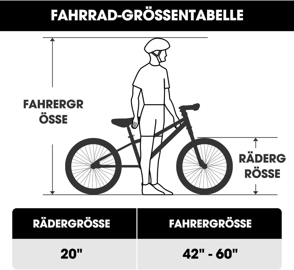 HILAND Climber Kinderfahrrad 20 Zoll, Mountainbike für Kinder 5–10 Jahre, Fahrrad für Jungen und Mädchen mit V-Bremse und Step-Through-Stahlrahmen