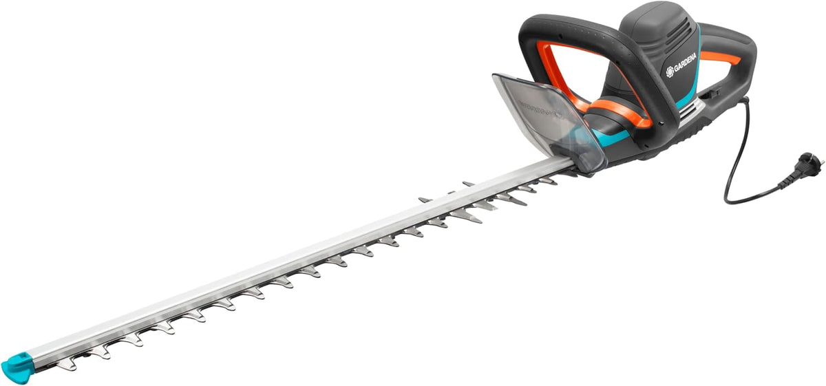 Gardena Elektro-Heckenschere PowerCut 700/65: Heckenschneider mit 700 W Motorleistung, 65 cm Messerlänge, 27 mm Messeröffnung, ergonomischer Griff und Anschlagschutz (9835-20)
