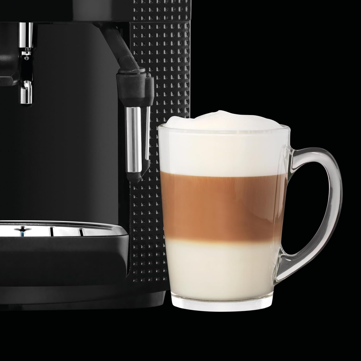 Krups Roma Kaffeevollautomat mit langlebiger Metall-Brühgruppe, Espresso, Cappuccino & Kaffee auf Knopfdruck, 1,7 l Tank, 3 Temperaturstufen und Mahlgradeinstellungen, automatische Kaffeemaschine