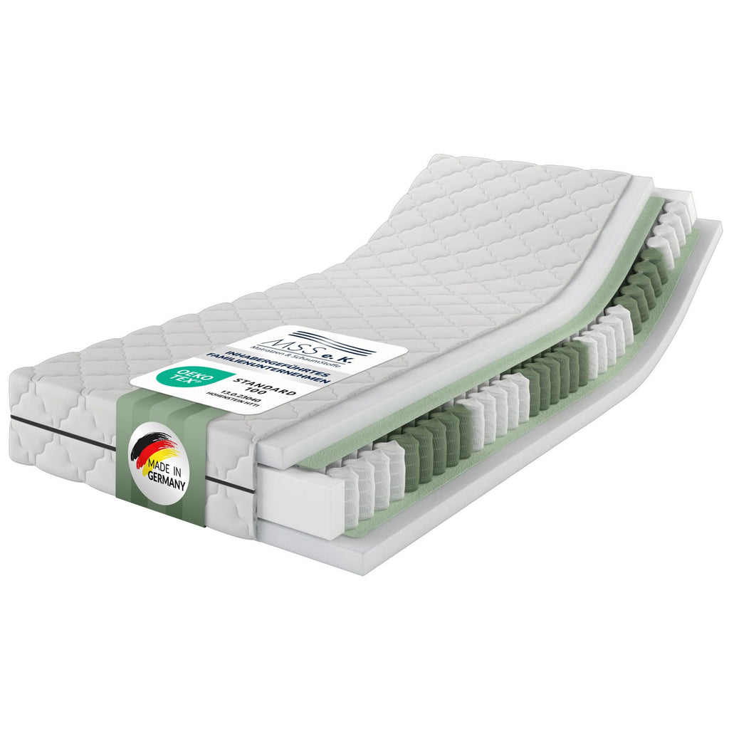 MSS e.K. Taschenfederkernmatratze Medic 90x200 x 20 cm 7-Zonen H3