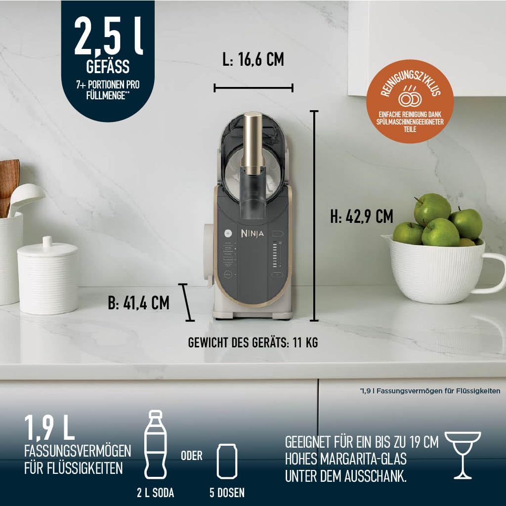 Ninja SLUSHi Maschine für Slush, fasst 1,9 L, Stone Gold, FS301EUSTGD