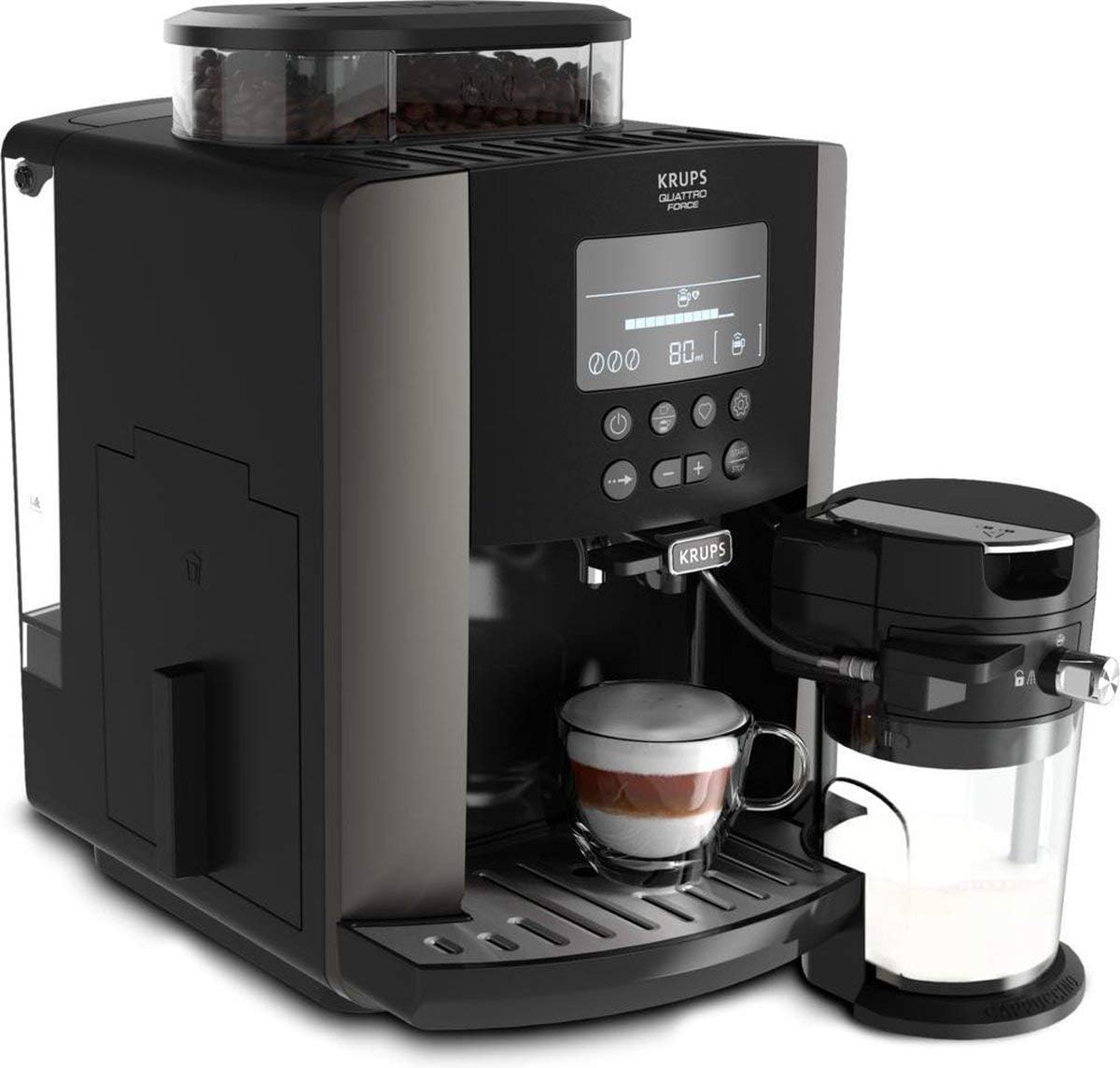 KRUPS ARABICA LATTE EA819E10 ESPRESSO-VOLLAUTOMAT ZINN EA819