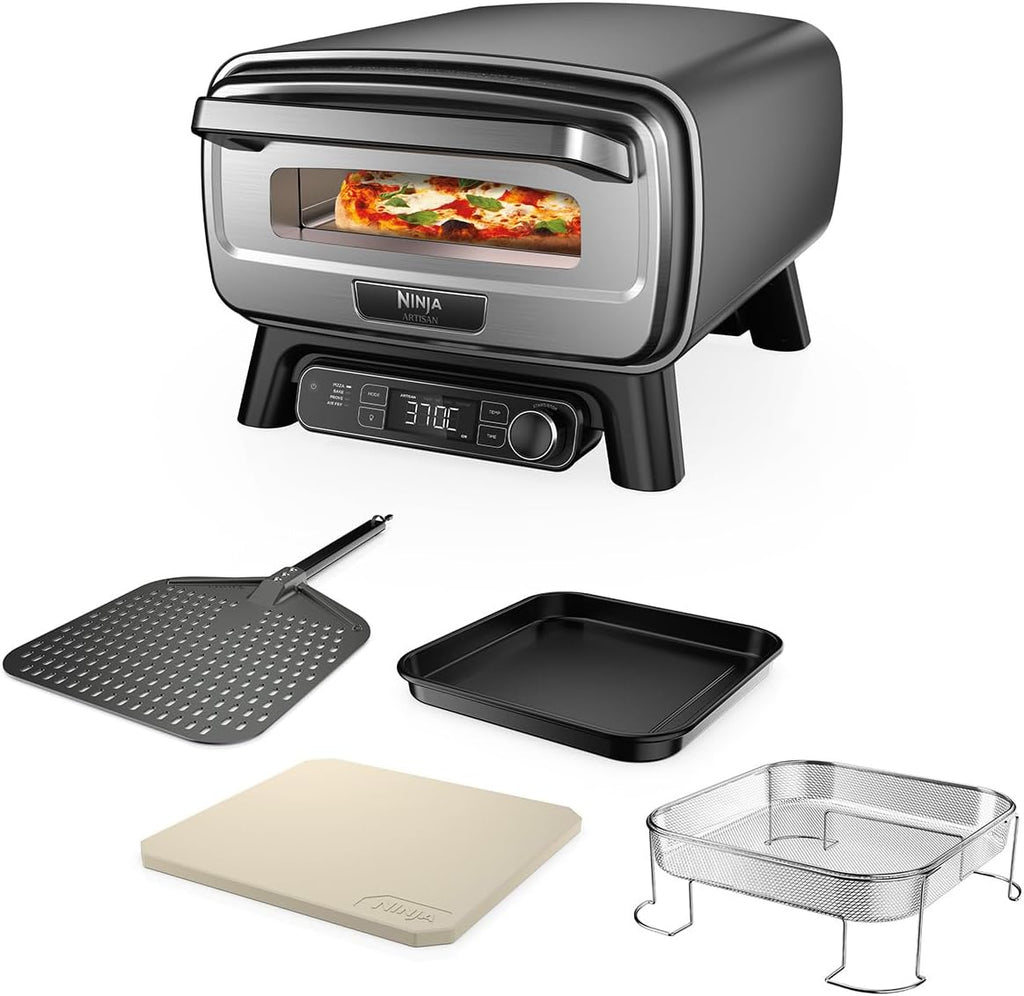 Ninja Artisan Outdoor-Pizzaofen und Heißluftfritteuse, 4 Funktionen: Pizza