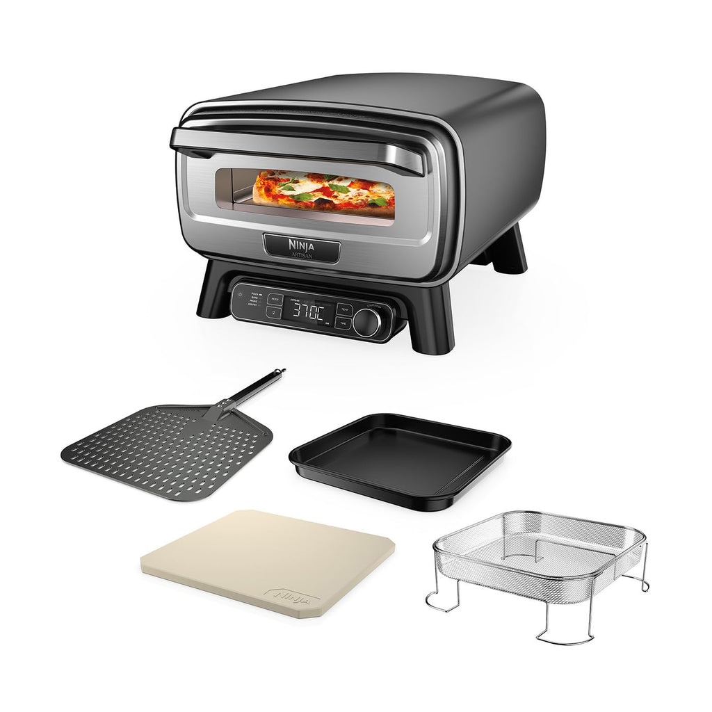 Ninja Woodfire Outdoor-Ofen, 8-in-1-Pizza- Ofen, BBQ-Smoker mit Bratrost