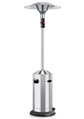 Enders® Elegance Eco Green 6 kW silber,Terrassenstrahler, Gas-Heizstrahler, Heizpilz mit Leistungsregulierung 4-6 kW, Eco Green-Brenner, Transporträder, Umkippsicherung #9351