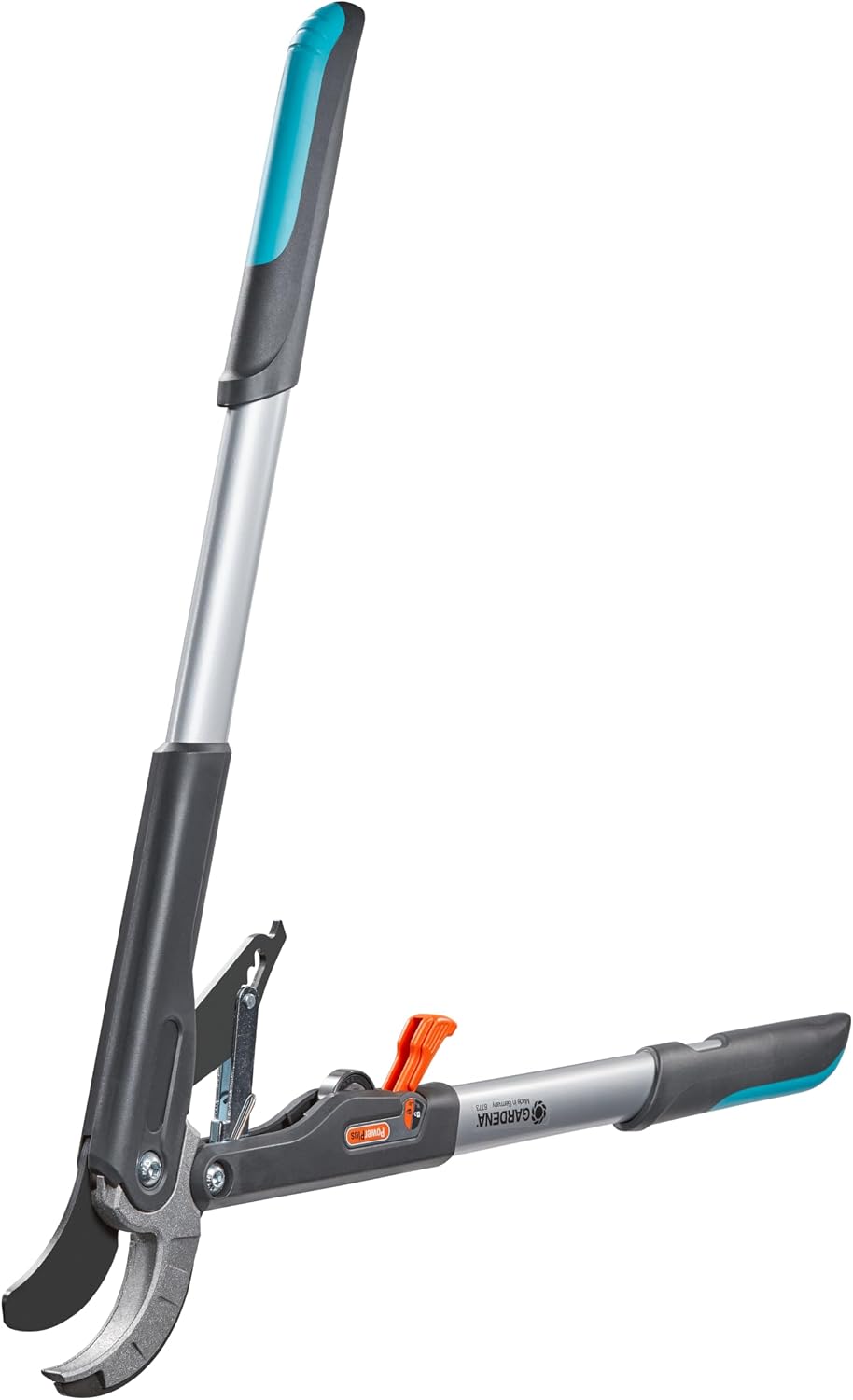 Gardena Comfort Ratschen-Astschere SmartCut: Baumschere mit Amboss-Schneidprinzip, max. Ast-Ø 45 mm, 59 cm Länge, mit 4-stufigem Ratschenmechanismus, ergonomische Griffe, Präzisionsmesser (8773-20)