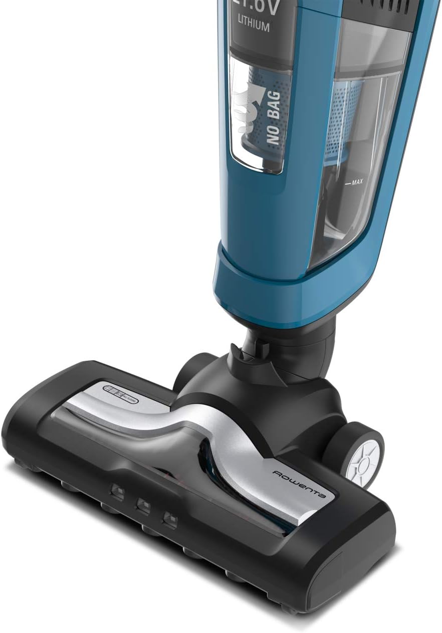 Kabelloser Rowenta Dual Force 2-in-1 Staubsauger und Handstaubsauger beutellos, LED-Leuchten, leicht, klappbarer Griff, langlebiger Lithium-Ionen-Akku, alle Oberflächen, Zyklon-Technologie, RH6751WO