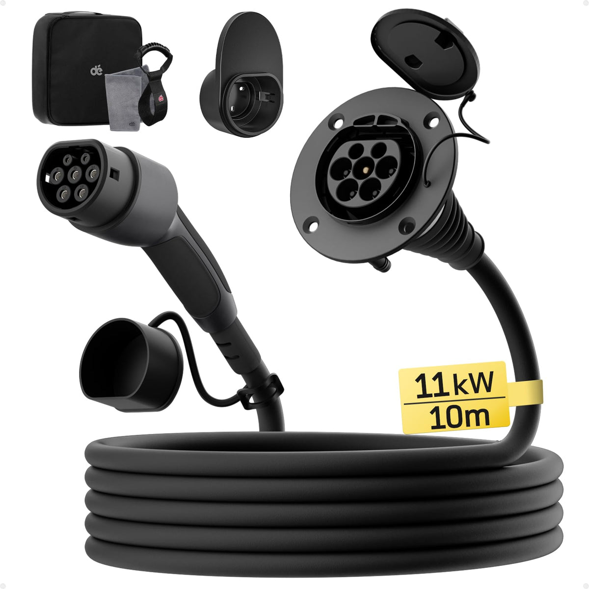 dé Typ 2 Verlängerungskabel für Wallbox[5m, 11kW, 16A] 3-phasig Ladekabel