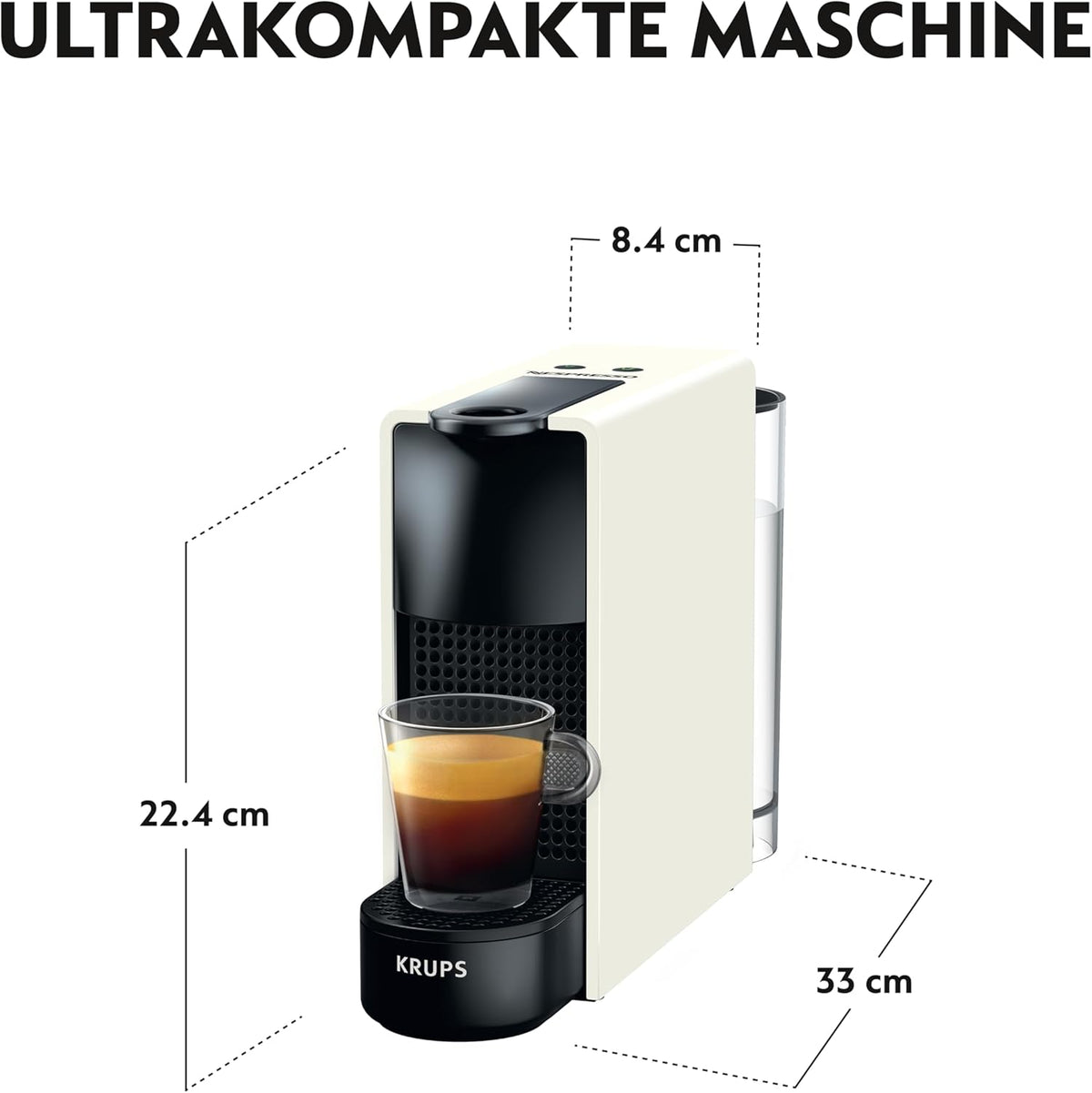 KRUPS NESPRESSO Essenza Mini Weiß Original Kapselmaschine XN1101