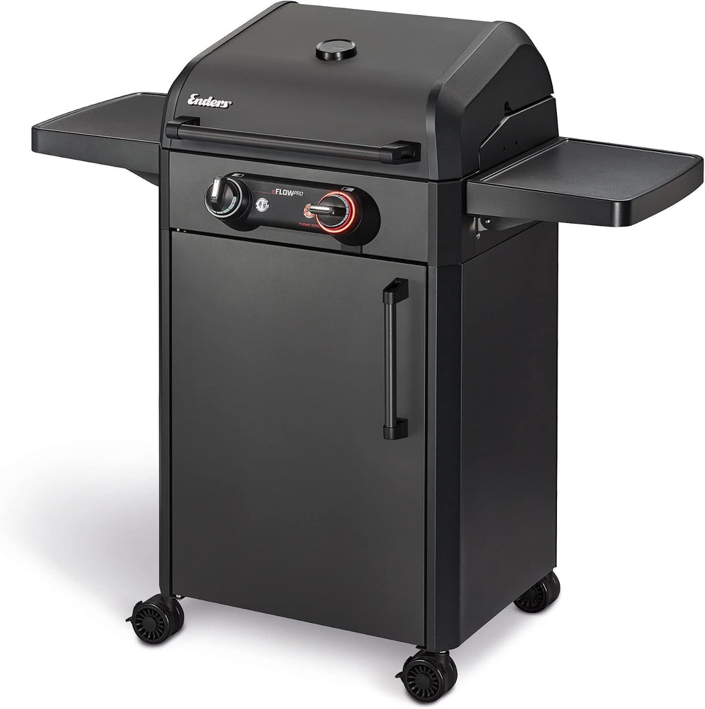 Enders Elektrogrill eFLOW PRO 2 TURBO SHADOW, Gussrost SWITCH GRID, TURBO ZONE für heiße Temperaturen, SIMPLE CLEAN Reinigungssystem, Aluguss an Garhaube & Brennkammer, Grillwagen #97126