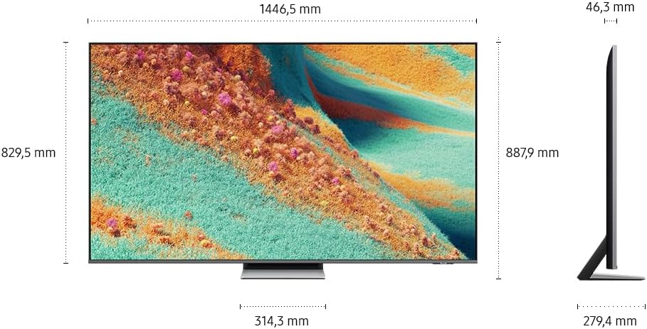 Samsung Neo QLED 4K QN85F 65 Zoll (163 cm) Mini LED Fernseher, Optimiert für Fussball, NQ4 AI Gen2 Prozessor, Quantum Matrix Plus, Dolby Atmos, Knox Security, Samsung Vision AI Smart TV