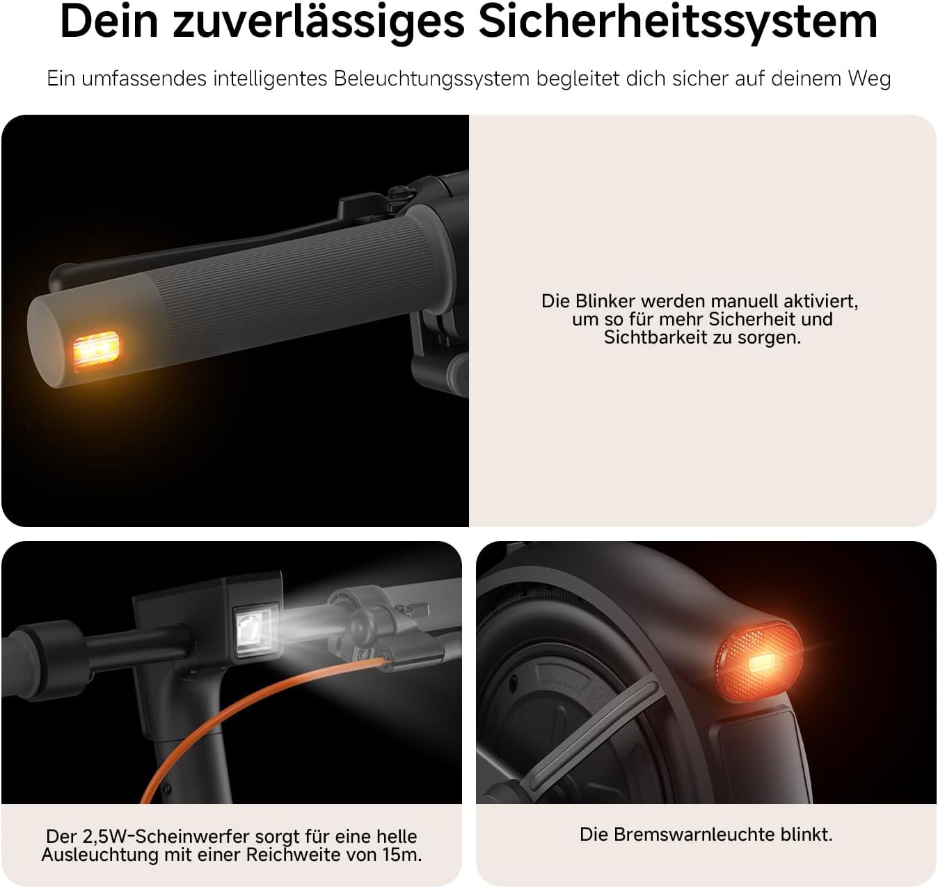 Xiaomi Electric Scooter 6 Lite E-Scooter mit ABE, bis zu 25 km Reichweite, 300 W Motor, 10 Zoll Luftreifen, Doppelfederung vorne, faltbar, Anthrazit