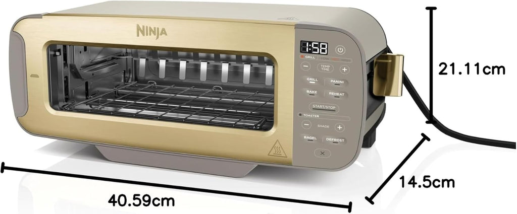 Ninja Foodi 3-in-1 Toaster, Elektrogrill mit Deckel, ST202EUSTGD