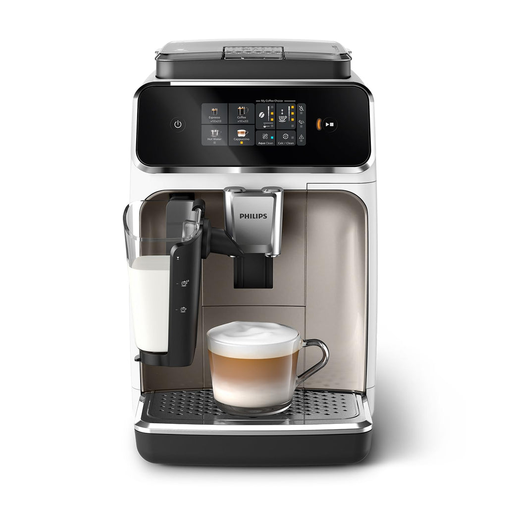 Philips EP3347/90 3300 Series LatteGo Kaffeevollautomat 1,8L – SilentBrew, AquaClean, 12-stufig, Schwarz/Chrom