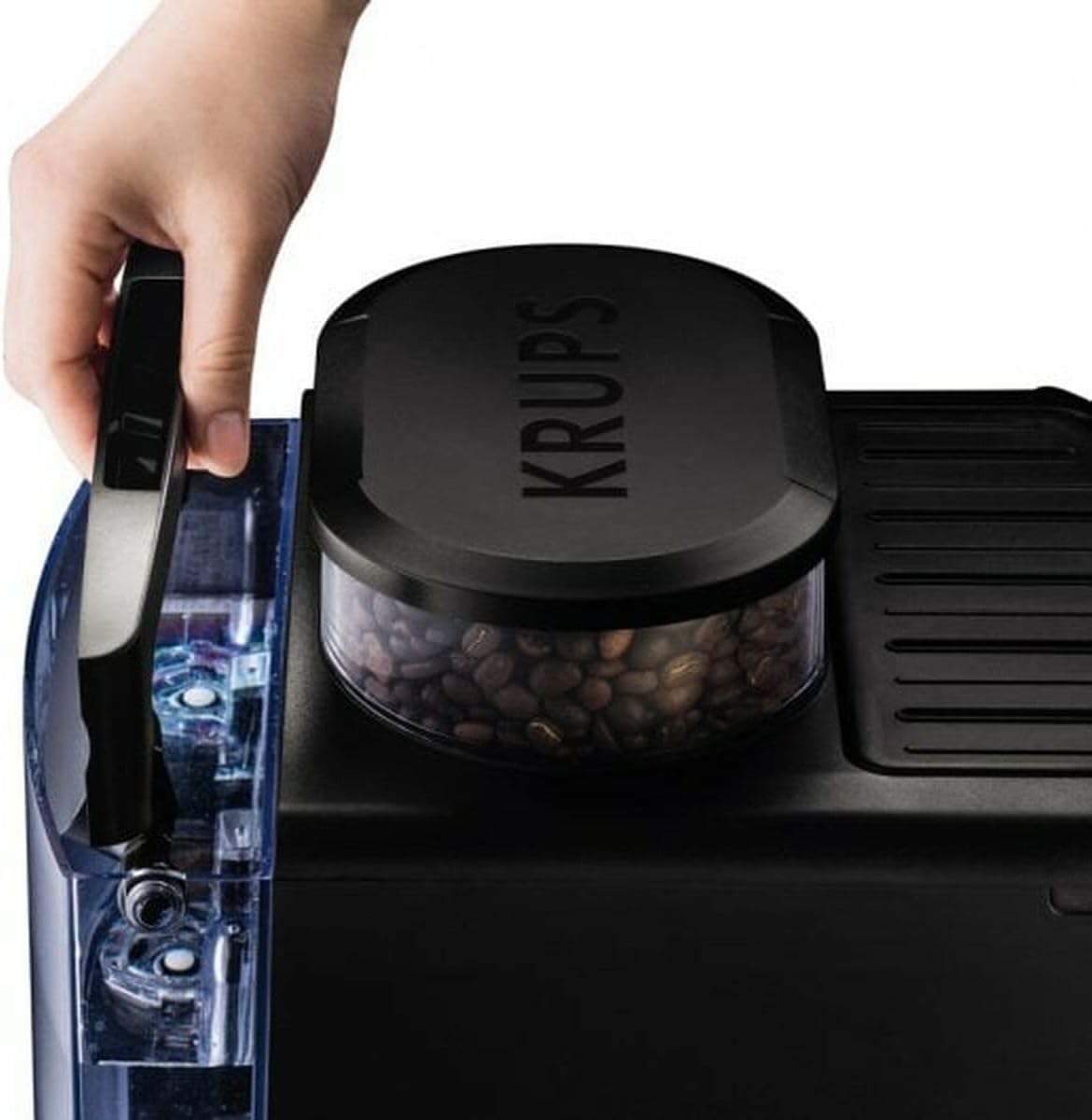 Krups Kaffeevollautomat Arabica Picto Quatrro Force EA8110, Schwarz