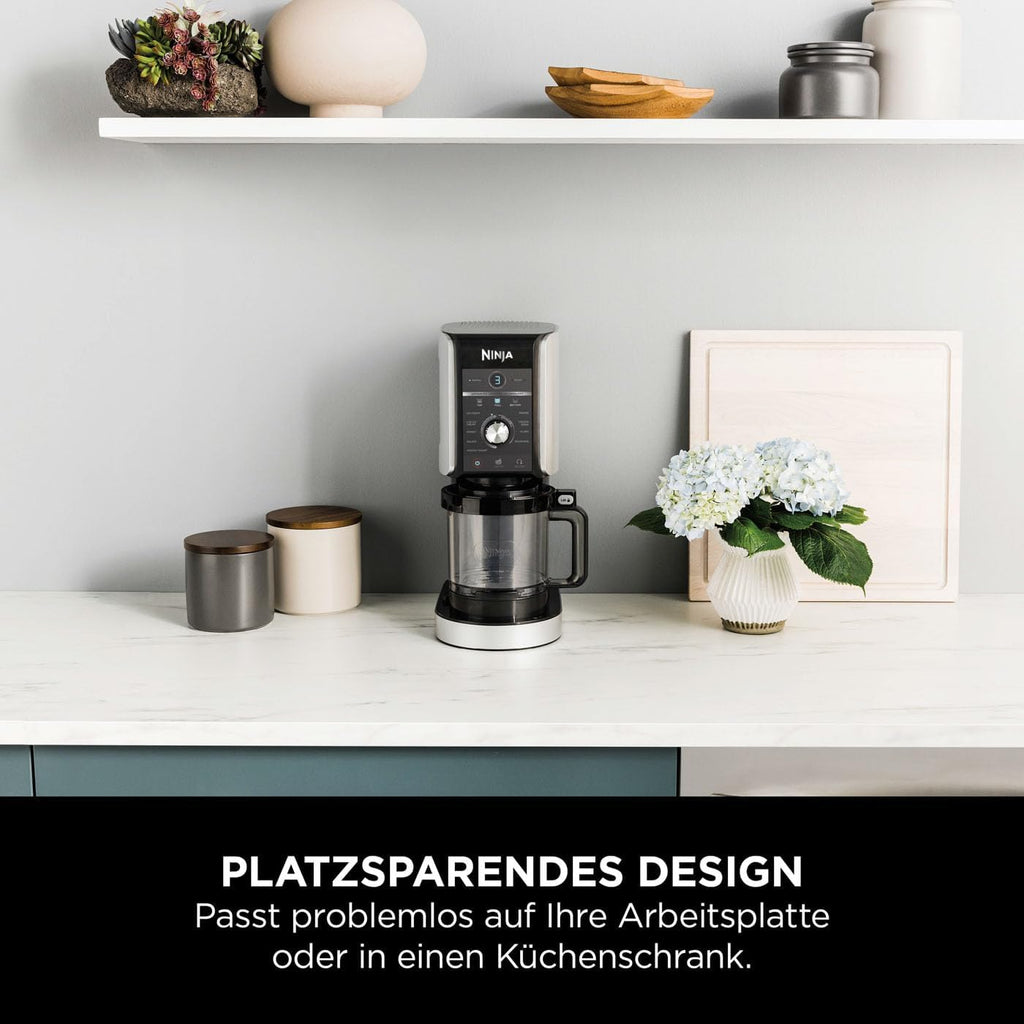 Ninja CREAMi Deluxe Eis-und Eisgetränkmaschine, mit 2 Bechern, Silber