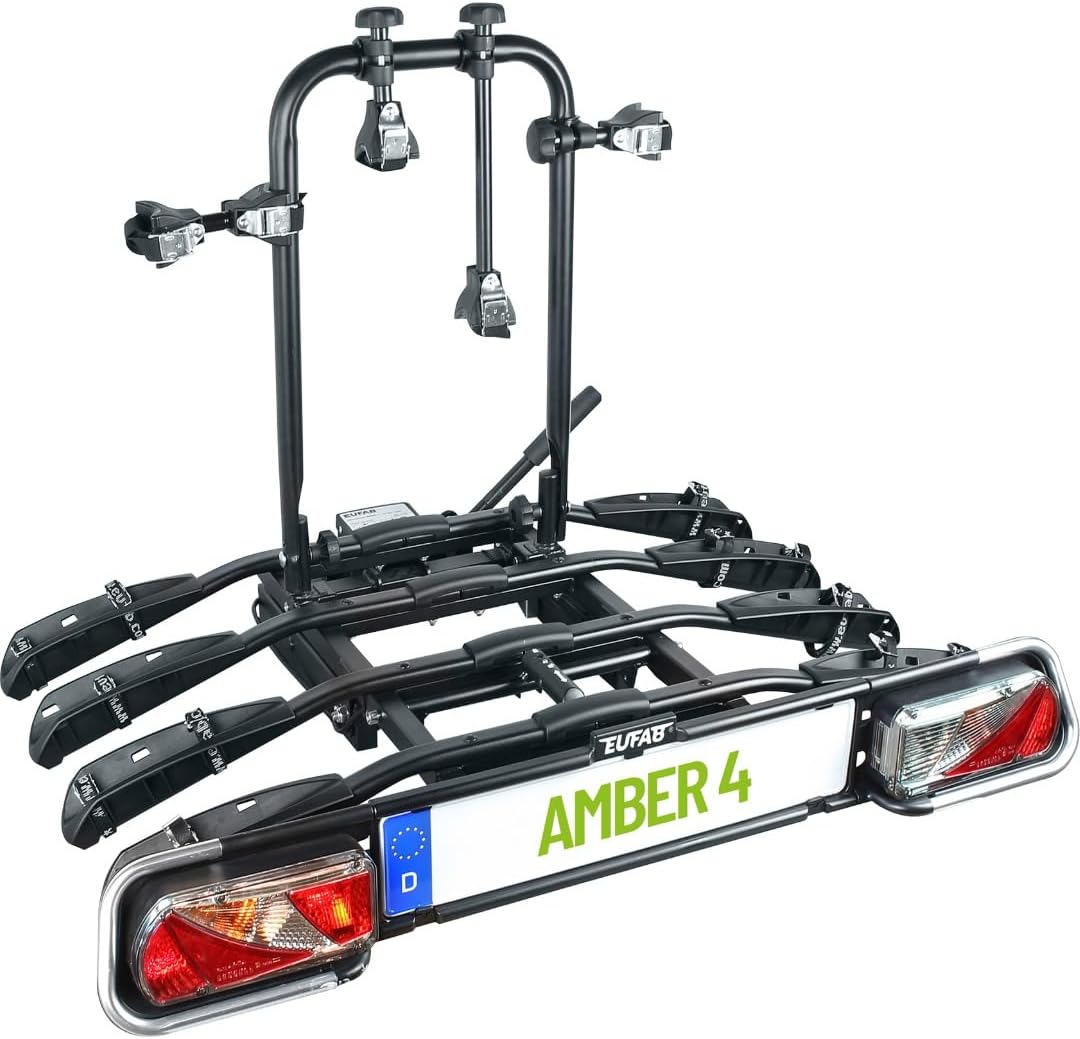 Eufab 11556 bicycle carrier Amber 4, black, approx. 102 x 83 x 72 cm.