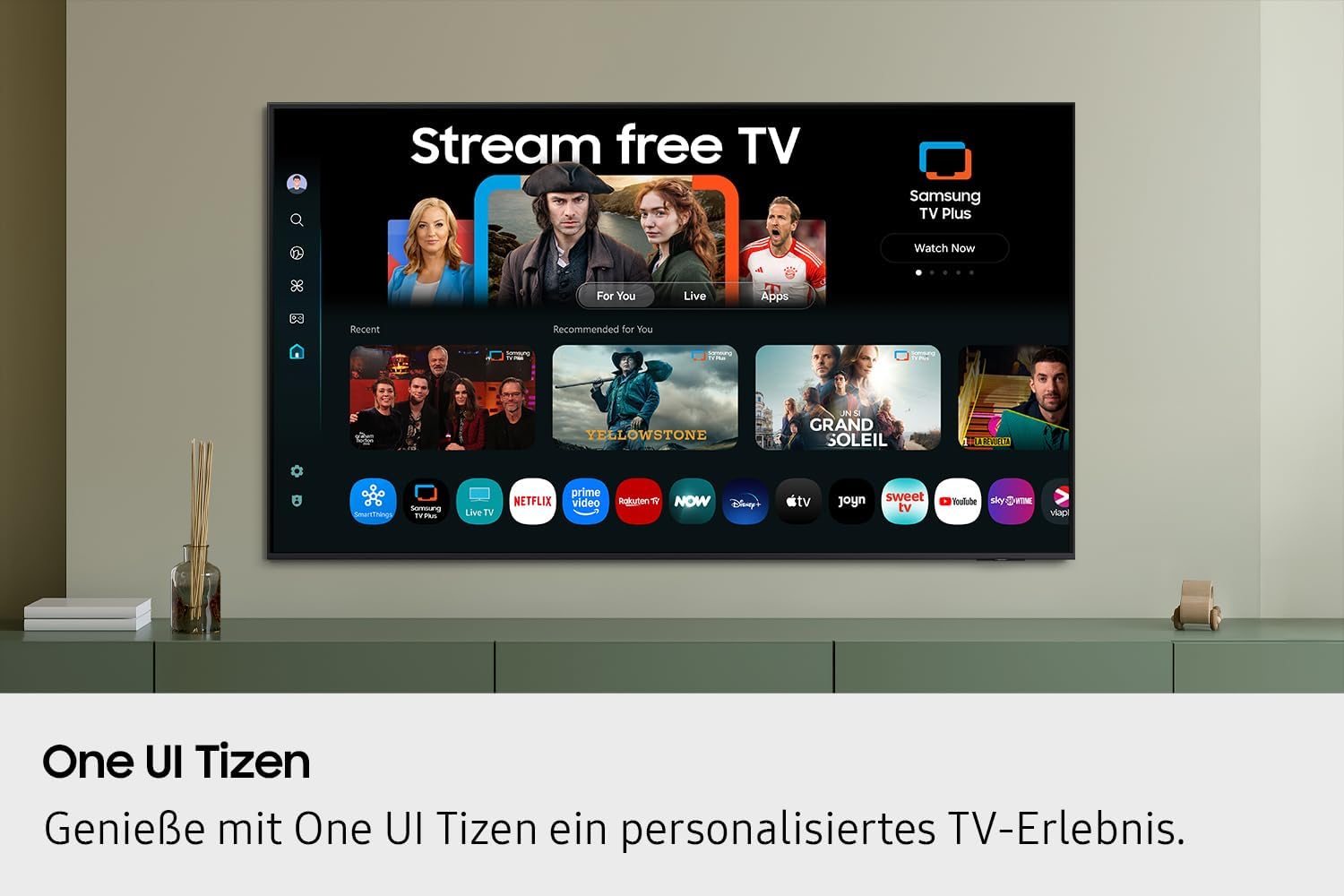 Samsung Crystal UHD U8079F 4K 50 Zoll (125 cm) LED Fernseher, Crystal Prozessor 4K, MetalStream Design, SmartThings, AI Upscaling, Gaming Hub, Knox Security, Kostenlose Inhalte, Smart TV