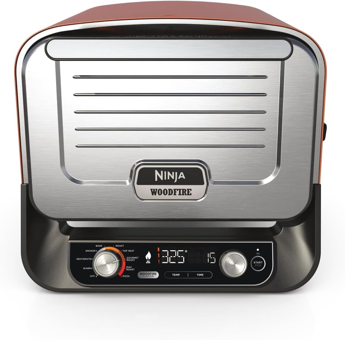 Ninja Woodfire Outdoor-Ofen, 8-in-1-Pizza- Ofen, BBQ-Smoker mit Bratrost