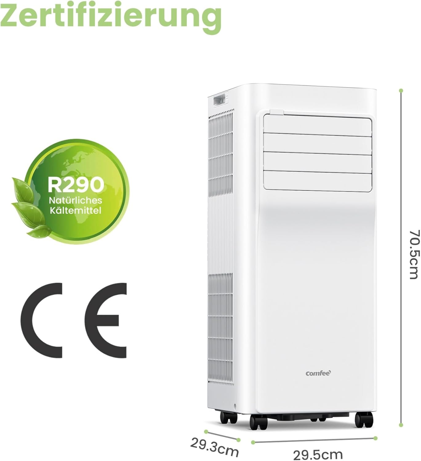 Comfee Breezy Cool Pro 2.6 Mobiles Klimagerät 9.000 BTU – A, R290, App & Alexa, Weiß (Copy)
