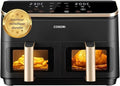 COSORI Dual-Zone Airfryer 8,5 L – 2 Fächer, 8-in-1 Heißluftfritteuse, Ölarmes Kochen, Energieeffizient, Spülmaschinengeeignet, Gold