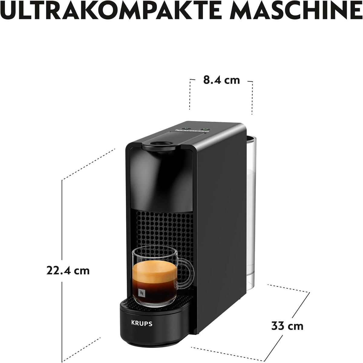 Nespresso KRUPS Essenza Mini Schwarz Original Kapselmaschine XN1108
