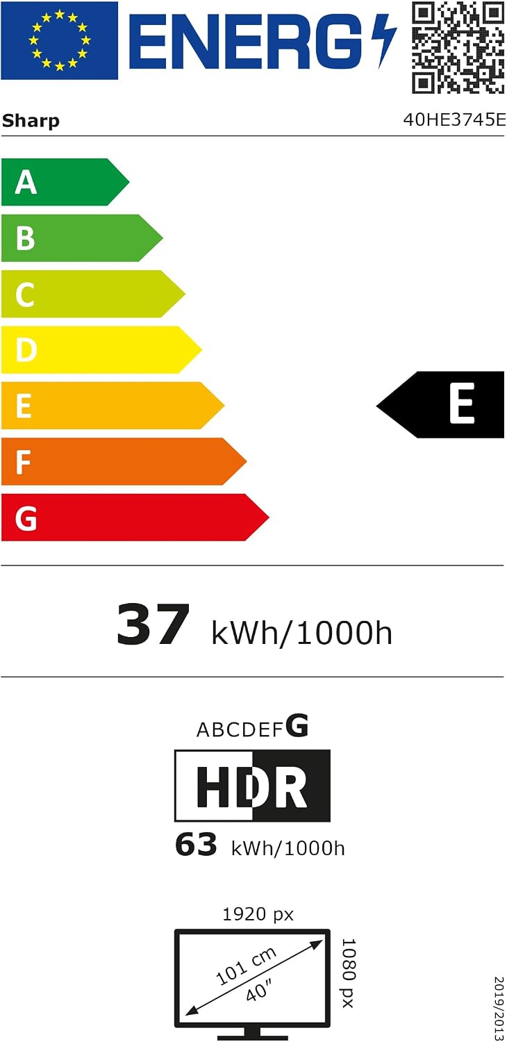 SHARP 40HE3745E QLED Fernseher 40 Zoll Smart TV Full HD Auflösung und HDR
