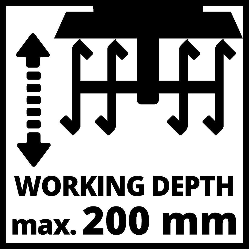 Einhell Elektro-Bodenhacke GC-RT 1440 M (1400 W, 40 cm Arbeitsbreite, 200 mm Arbeitstiefe, Reihenschlussmotor, Überlastkupplung, klappbarer Führungsholm)