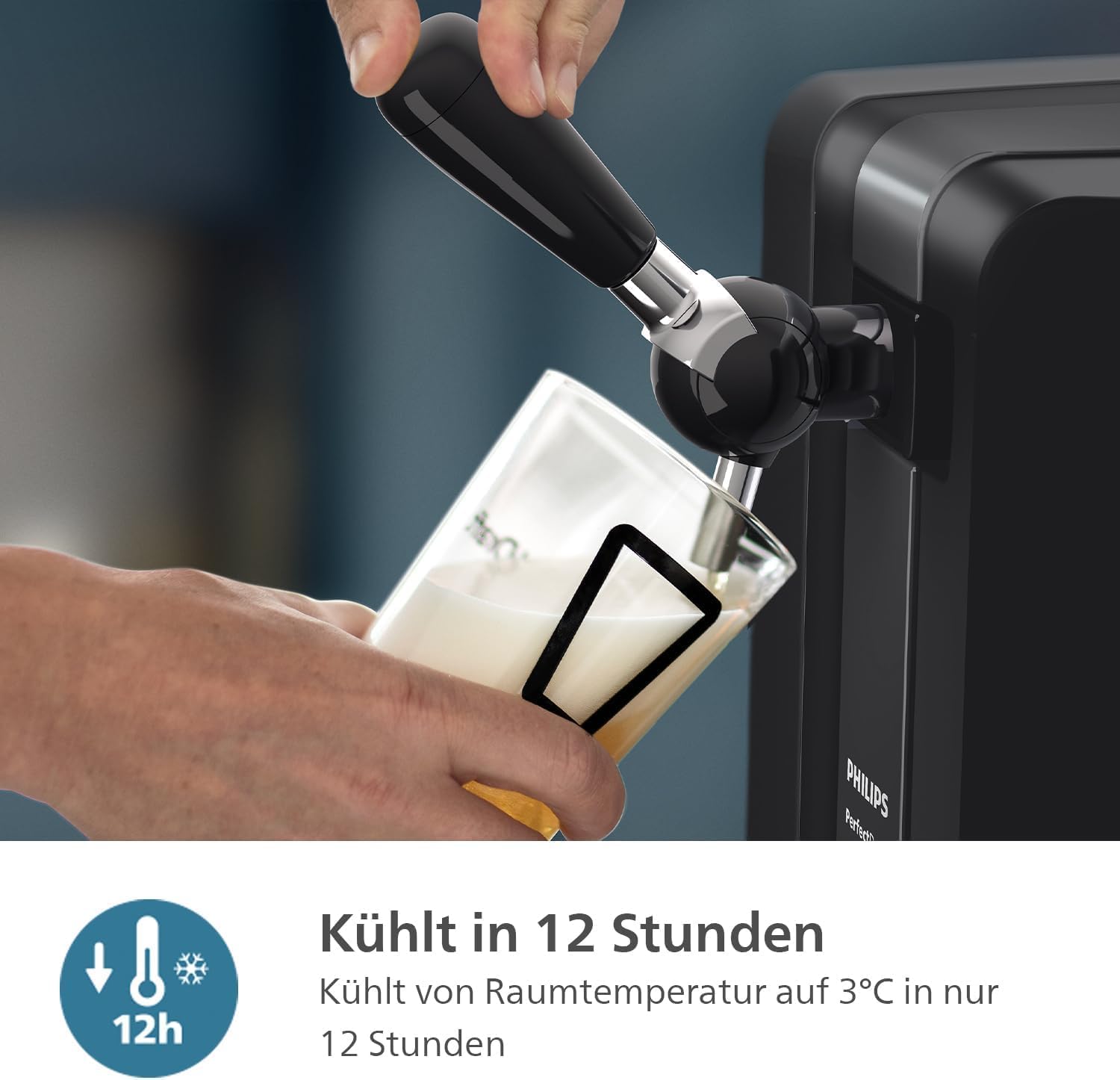 Philips PerfectDraft Black Beer Dispenser for up to 30 Days | Freshly cooled at 3 °C, for the home bar, 6 L, LED indicators (HD3760/90)