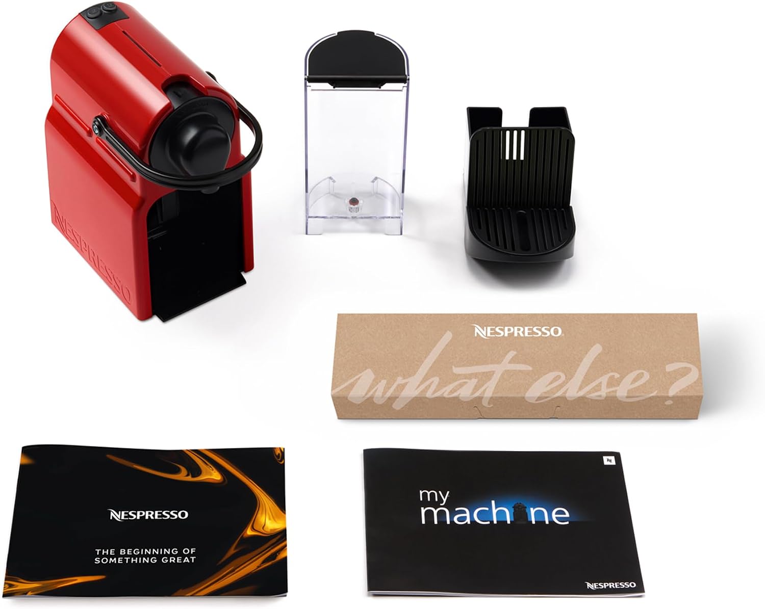 NESPRESSO KRUPS Inissia Rot Original Kapselmaschine XN1005
