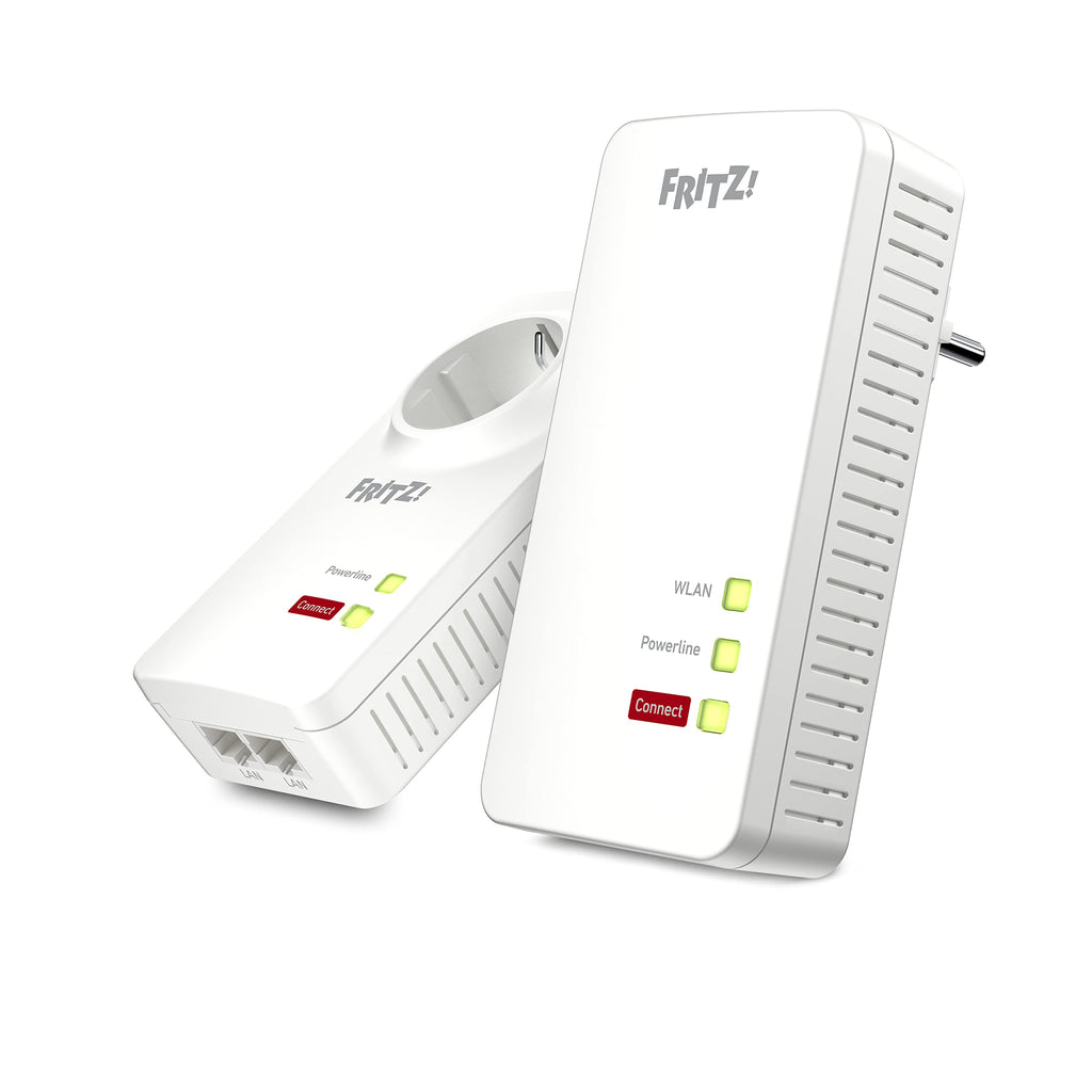 FRITZ!Powerline 1260/1220 Set – WLAN & 1.200 MBit/s für Streaming & NASo