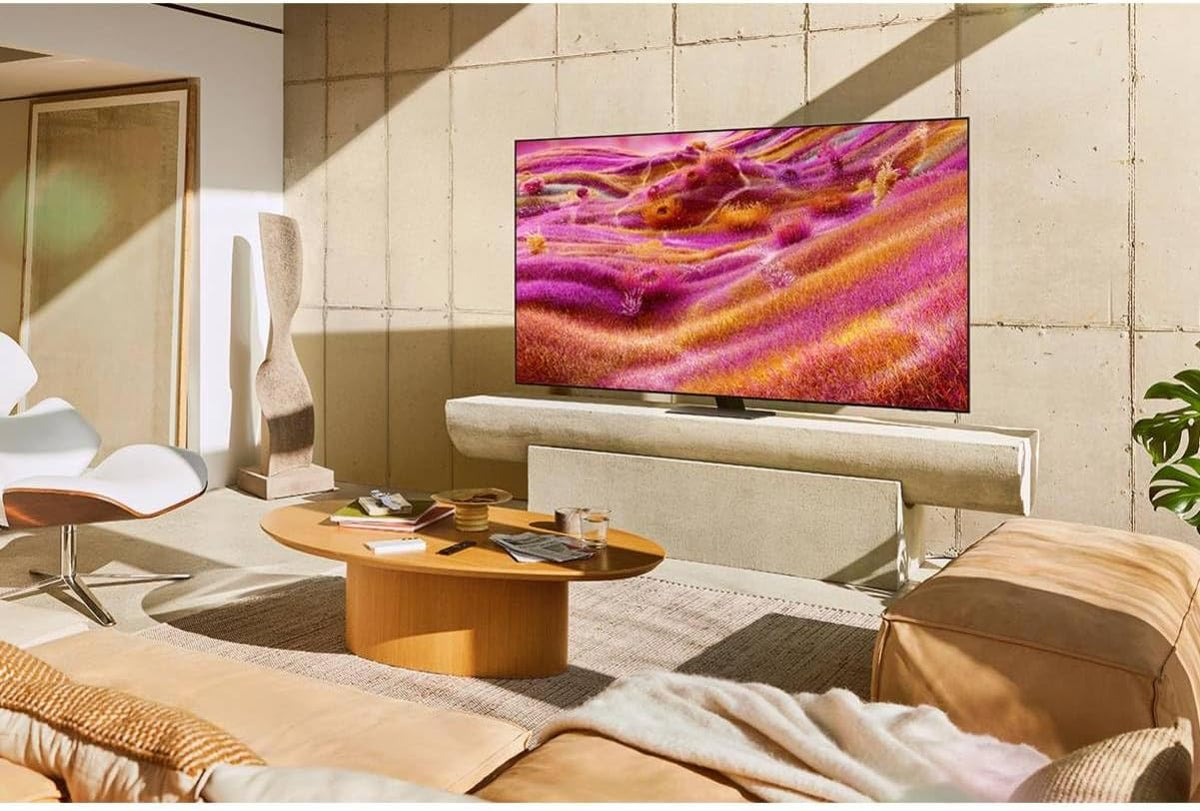 Samsung Neo QLED 4K QN90F 50 Zoll (125 cm) Mini LED Fernseher, Antireflexion, NQ4 AI Gen3 Prozessor, Neo Quantum HDR, 4K Upscaling Pro, Dolby Atmos, Knox Security, Samsung Vision AI Smart TV